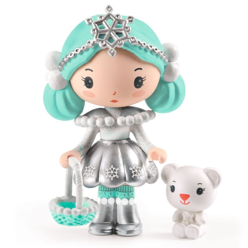 Djeco TinyLy - Figurina Di Neve E Orso, Decorazione Per Collezione O Gioco