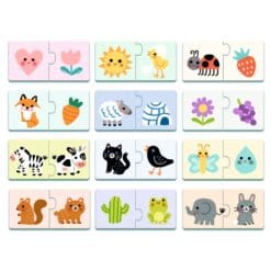 Alternative view of Djeco kahden palan palapelit - värit