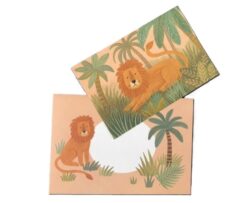 Alternative view of Yksisosainen kortti + kirjekuori, viidakon eläimet