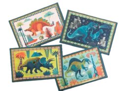 Yksisosainen kortti + kirjekuori, dinosaurukset