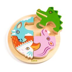 Alternative view of Djeco puinen palapeli Rondo Croco