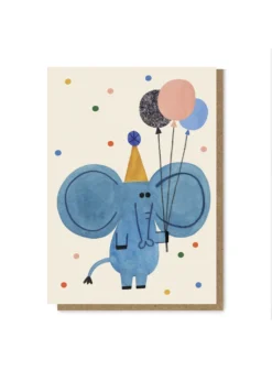 Onnittelukortti norsu ja kirjekuori