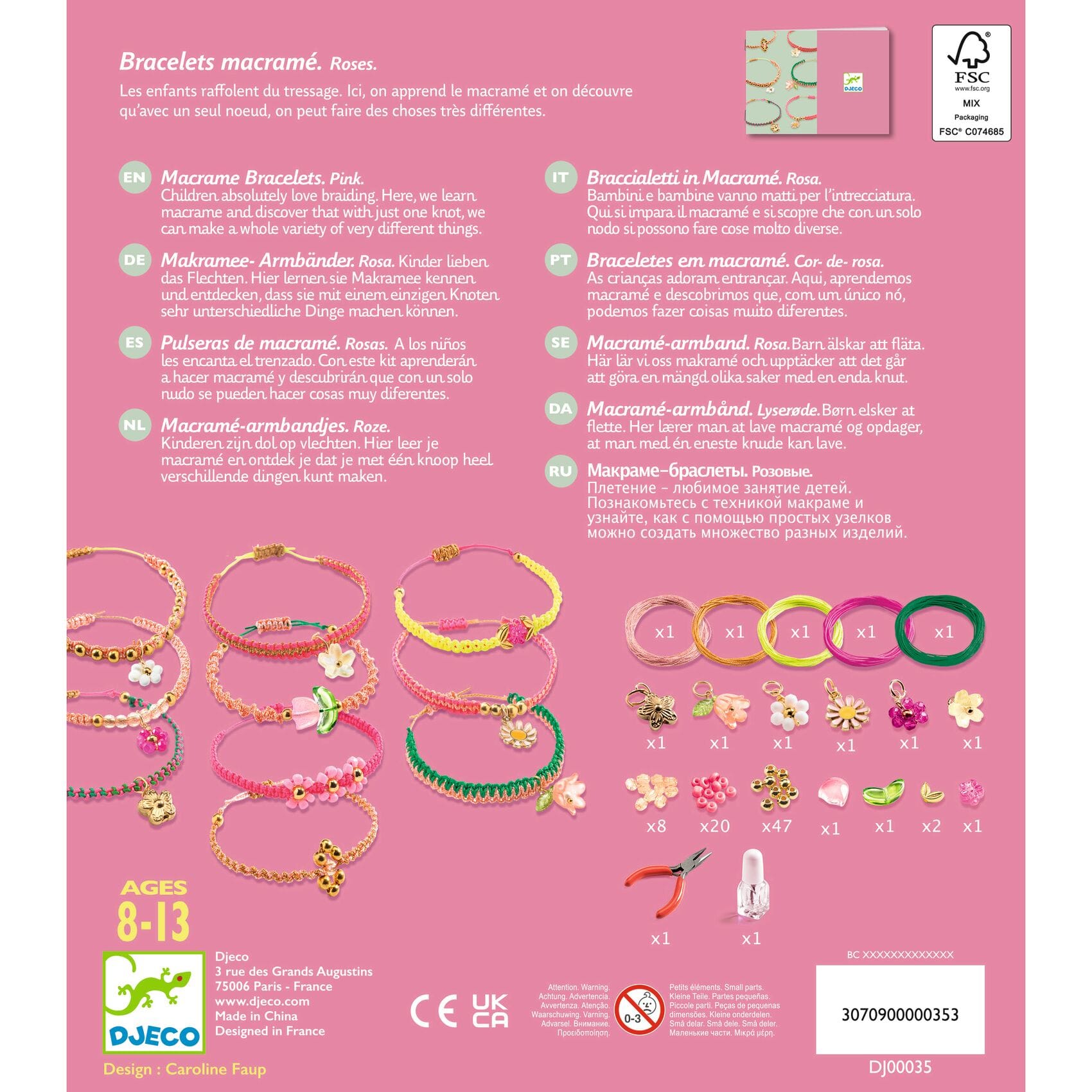 Djeco Makrameekorut - Pink - Image 3