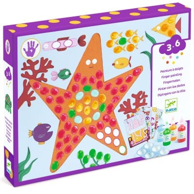 Sormivärityö - Dots and fish