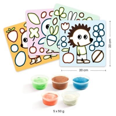 Djeco Air-dry clay coloring - Puutarhan ystävät - Image 4