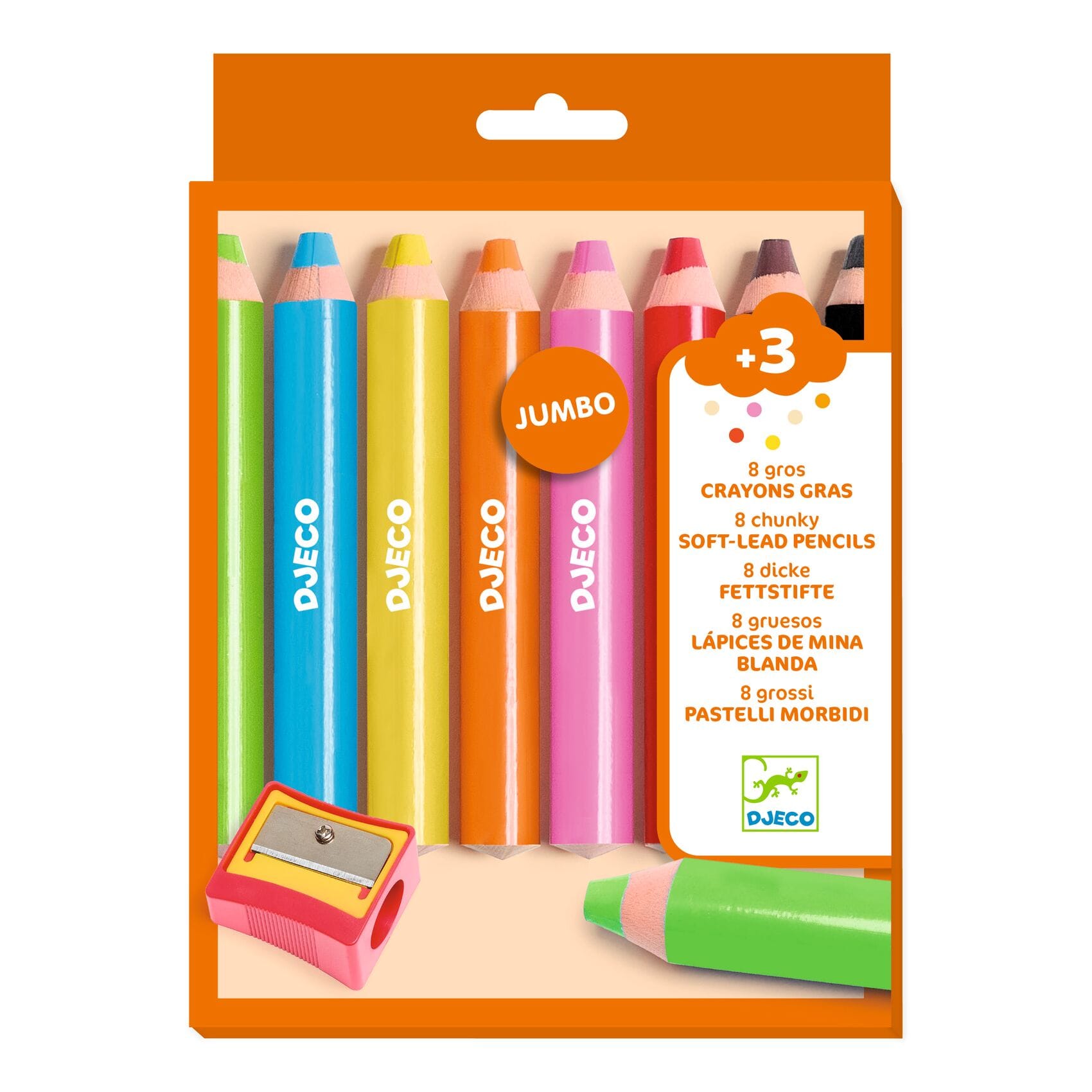 Djeco jumbo puuvärit 8 kpl