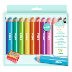 Djeco jumbo puuvärit 12 kpl