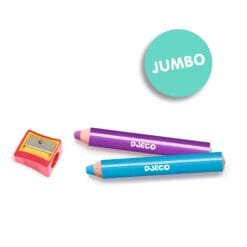 Alternative view of Djeco jumbo puuvärit 12 kpl