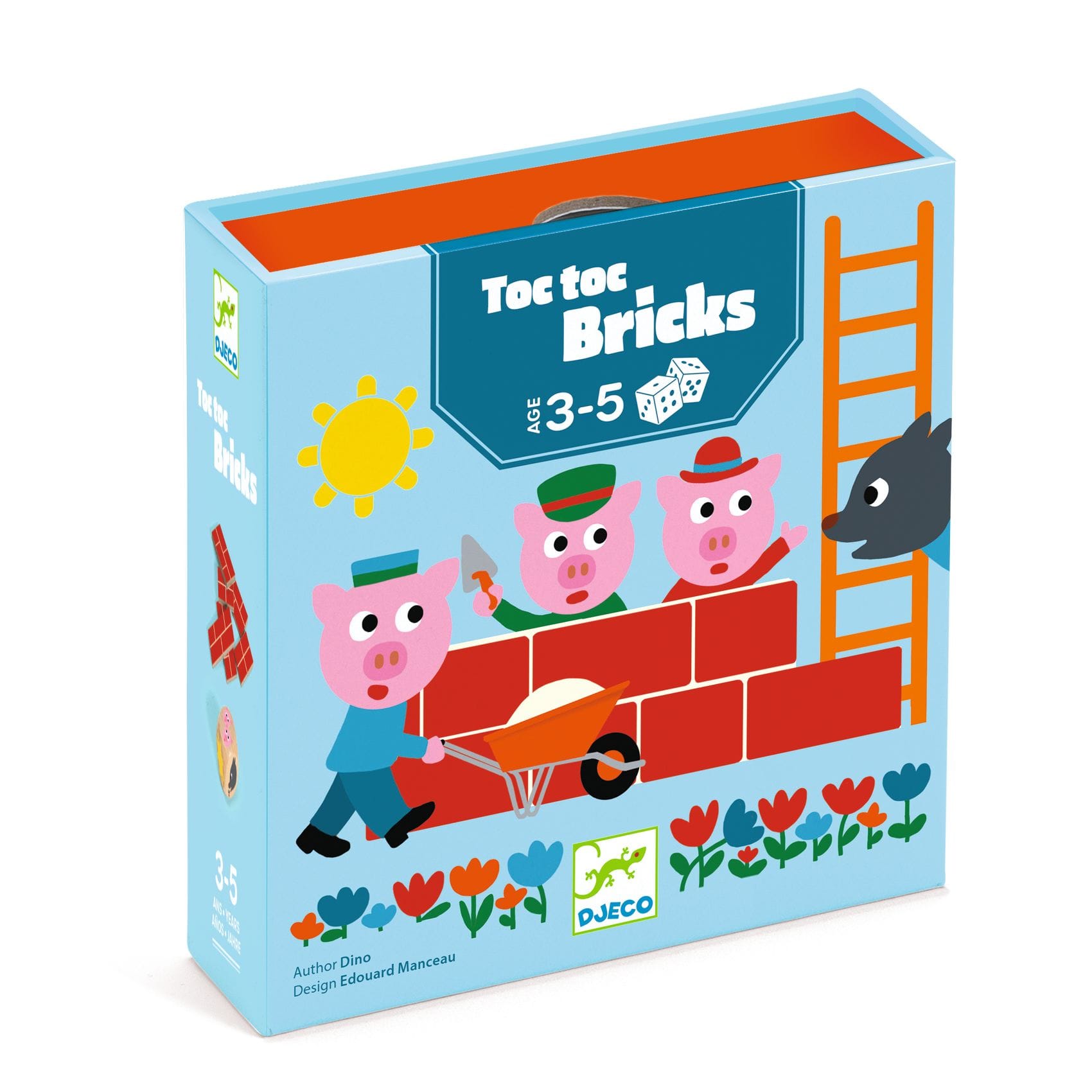 Djeco Toc Toc Bricks! Kolme pientä porsasta lautapeli