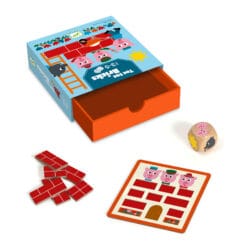 Djeco Toc Toc Bricks! Kolme pientä porsasta lautapeli - Image 3